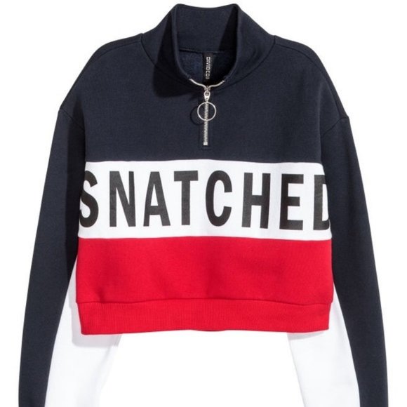 H&M Tops - H&M Snatched Cropped Half Zip Sweater